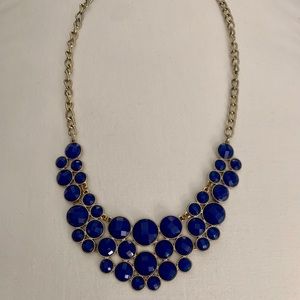 Blue & Gold Statement Necklace